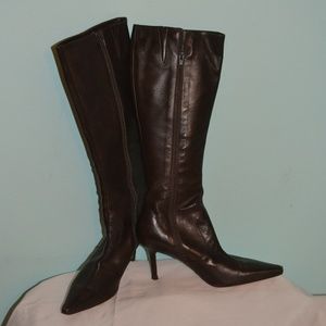 Isaac Mizrahi Dark Brown Heeled Boots
